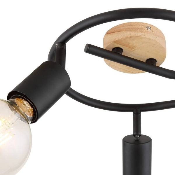 Industrialna LAMPA sufitowa PABLO 3978 Rabalux reflektorki do sypialni czarne