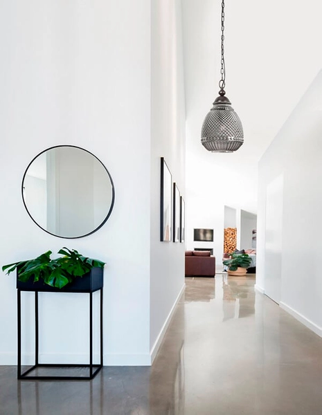 Wisząca lampa vintage Bogota do holu na łańcuchu szara