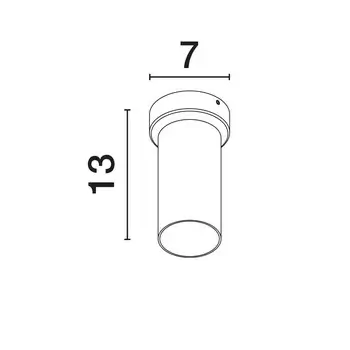 Regulowana lampa sufitowa do salonu CORENZO LE45647 tubka metalowa czarna