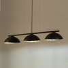 Żywicowa lampa zwisająca Solar 40579 Sigma kopułowe klosze czarna złota