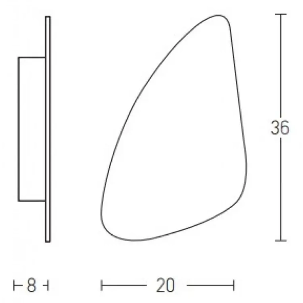 Marmurowa lampa ścienna 18153-B kamień do sypialni biała