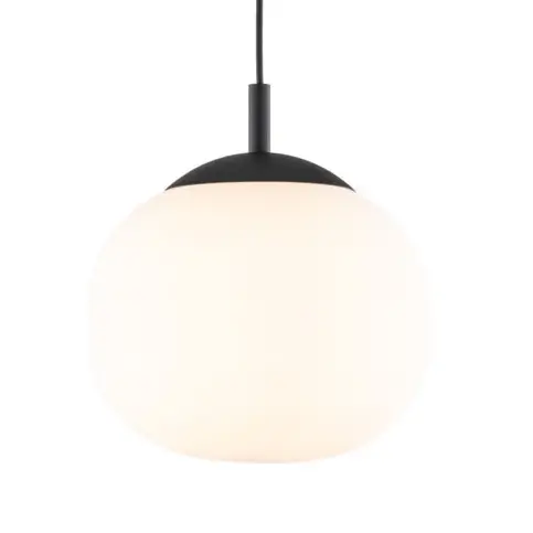 Sypialniana lampa wisząca VIBE 4759 szklana kula czarny biały