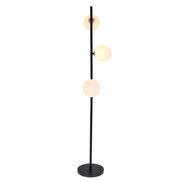 Stojąca lampa podłogowa Kama szklane kule do salonu
