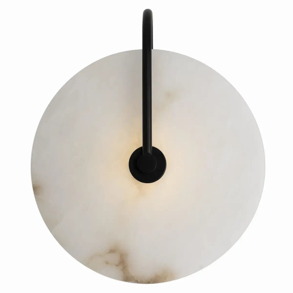 Vintage ścienna lampa Retro W0401 LED 3W 3000K dysk marmur czarny
