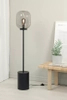 Podłogowa lampa stojąca Bronx czarna do salonu industrialna