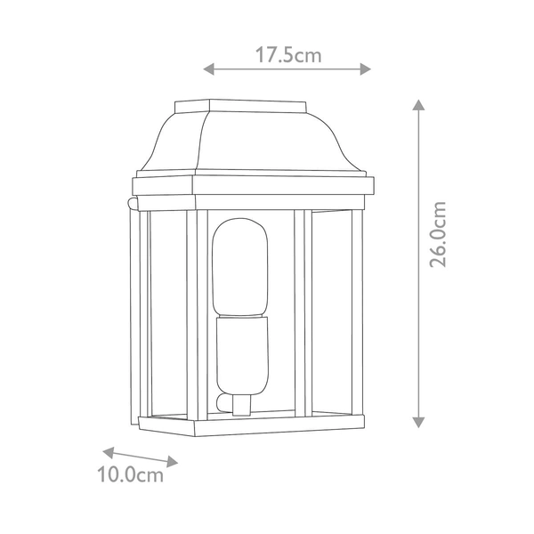 Lampion naścienny VICTORIA-VERDI Elstead zewnętrzny do ogrodu zielony
