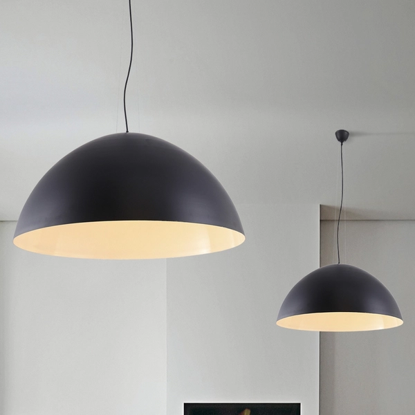 Metalowa lampa wisząca Magma AZ1402 Azzardo biała czarna