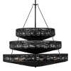 Rattanowa lampa wisząca Ophelia QN-OPHELIA-13P-BK-BK ażurowa czarna