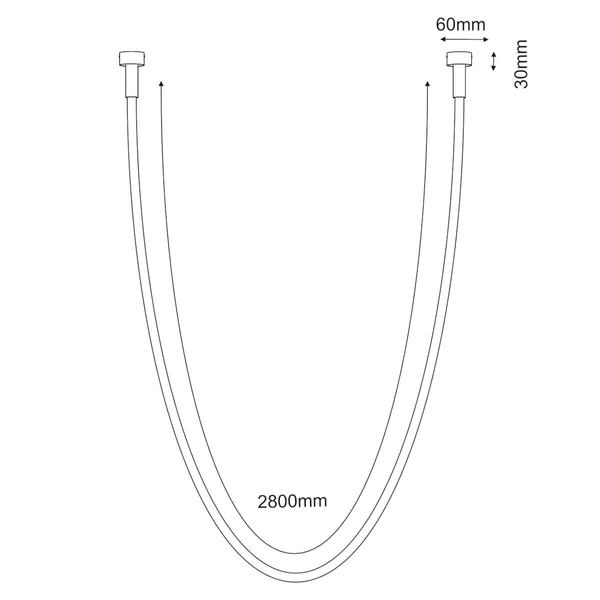 Przysufitowa lampa sznur Hebi 3021 Shilo wąż LED 28W 4000K czarny biały