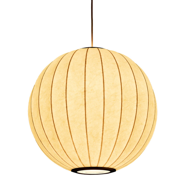 Okrągła wisząca lampa SILK ST-2330-30 Step jedwabna do sypialni biały