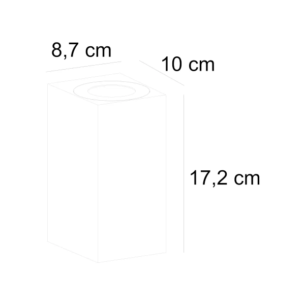 Lampa ścienna prostokątna Canto 49731203 IP44 na elewację czarny