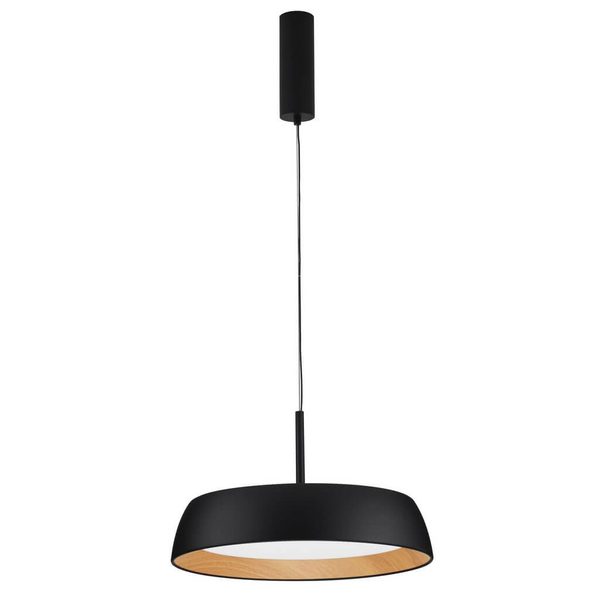 Zwisająca lampa nad wyspę CARACOLLO LE44810 LED 40W 3000K czarny drewniany