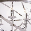 Eklektyczna LAMPA wisząca ORLANDO P06441CH Cosmolight designerski ZWIS na łańcuchu metalowe pierścienie chrom
