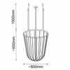 Wisząca lampa no. Moon 5142 Shilo druciana dekoracyjna platyna