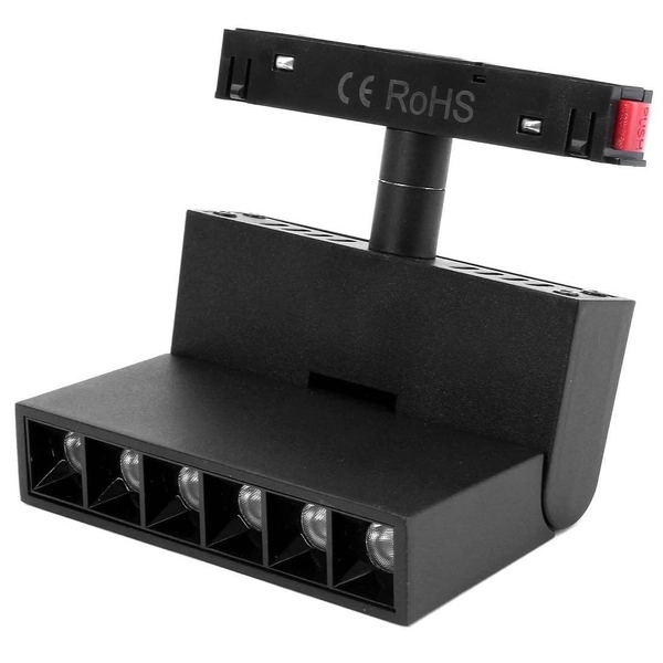 Oprawa szynowa 3-fazowa magnetyczna 481 Domeno LED 6W 3000K z diodami czarna