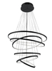 Okrągła lampa wisząca Wheel designerska LED 140W 3000K czarna