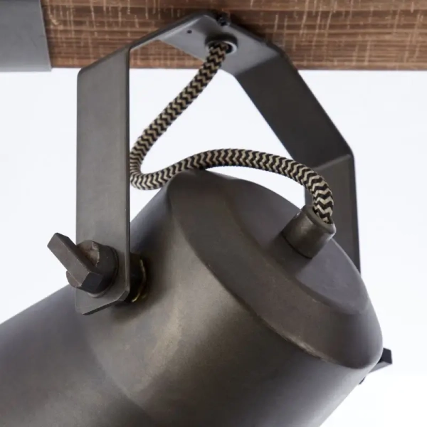 Sufitowa lampa regulowana Plow 82129/46 metalowa brązowa czarna