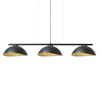 Żywicowa lampa zwisająca Solar 40579 Sigma kopułowe klosze czarna złota
