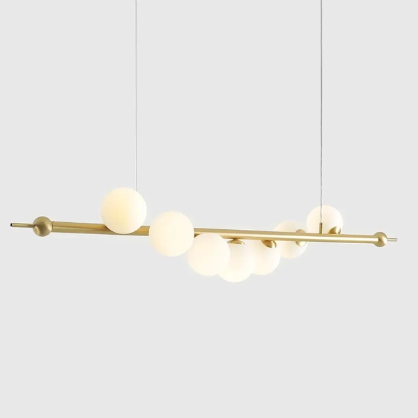 Wisząca lampa pokojowa Wave 1115T40 Aldex szklane kule mosiądz białe