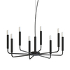 Wisząca lampa świecznikowa Orto 11460 metalowa tuby czarne