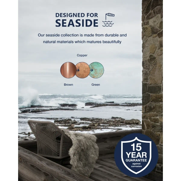 Metalowy słupek do ogrodu VENO 10600725 IP54 miedziany