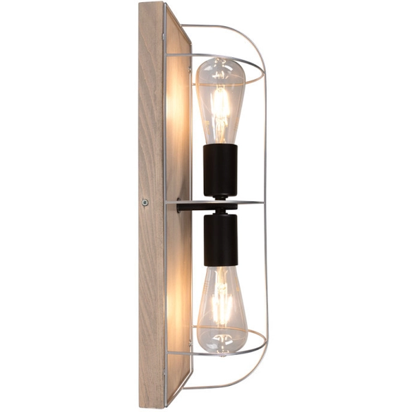 Industrialna lampa sufitowa NETUNO 92073257 retro druciana srebrna