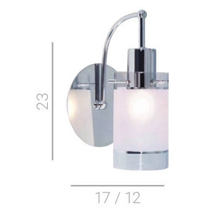 Kinkiet LAMPA łazienkowa VIGO MBM1560/1 Italux tuba OPRAWA ścienna chrom biała