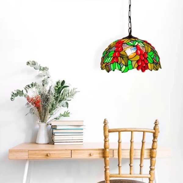Witrażowa lampa wisząca Capolavoro ABR-LW-CAPO2 do kuchni szklana kolorowa
