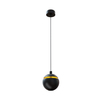 Kulista lampa wisząca Cometshine ball LED 8W 3000K czarna złota