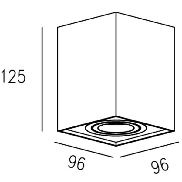 Sufitowa Lampa spot QUADRO SL 89200-WH metalowa kostka cube biała