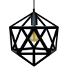 Retro LAMPA wisząca DENMARK 305534 IL MIO metalowa OPRAWA vintage zwis klatka czarna