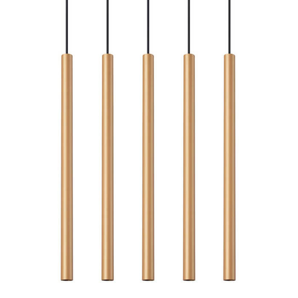 Lampa zwisowa Pastelo SL.1173 nad wyspę kuchenną złota czarna
