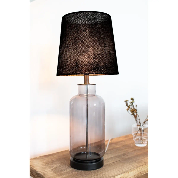 Naturalna lampka nocna Costero 108696 Markslojd szklana eko czarna