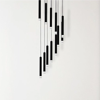 Wisząca LAMPA industrialna CARBON ML6161 Milagro metalowa OPRAWA kaskada LED 12W 4000K ZWIS loftowy czarny