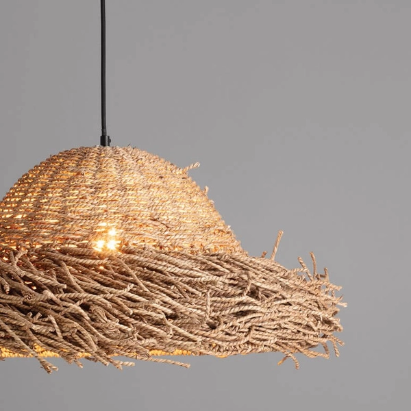 Wisząca lampa z trawy morskiej ALLENDE LE44491 boho beżowy