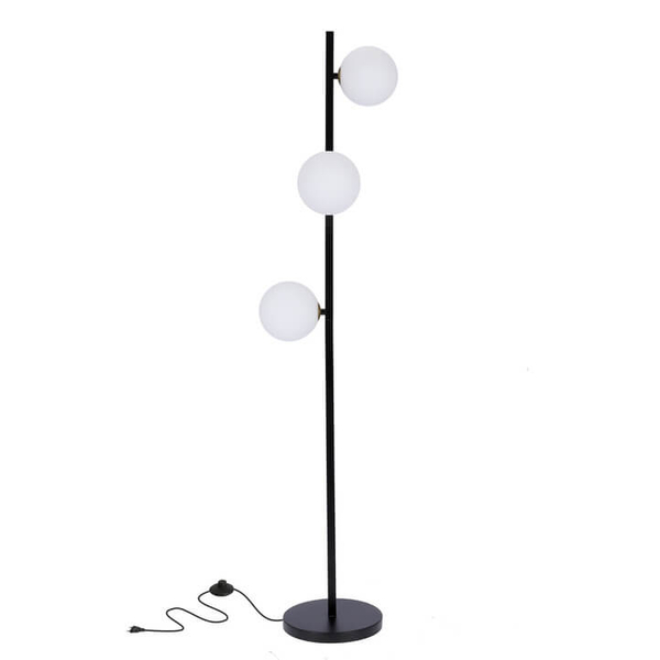Stojąca lampa podłogowa Kama szklane kule do salonu