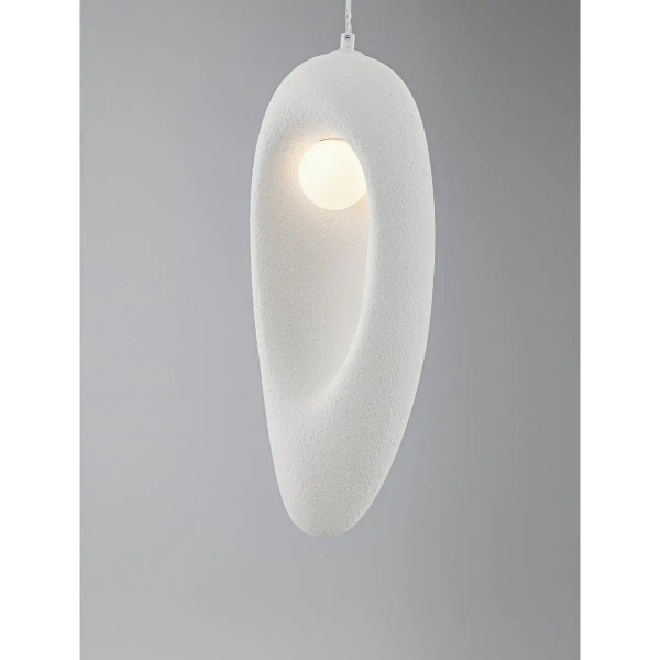 Wisząca lampa LONTIZA LE45333 kula ball nieregularna biała