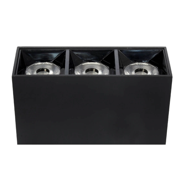 Liniowa lampa sufitowa 1057 Domeno LED 9W 3000K oczka spoty czarna