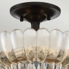 Klasyczna lampa sufitowa Whitecap QZ-WHITECAP-SF-S kwiat bursztynowy