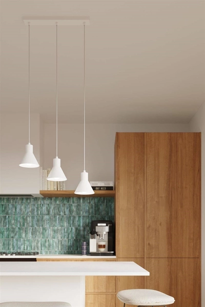 Wisząca lampa Taleja SL.0983 Sollux industrialna nad wyspę biała