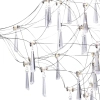 Lampa wisząca glamour CRYSTAL NET 7783-54P chromowana aluminium LED 54W 3000K do biura