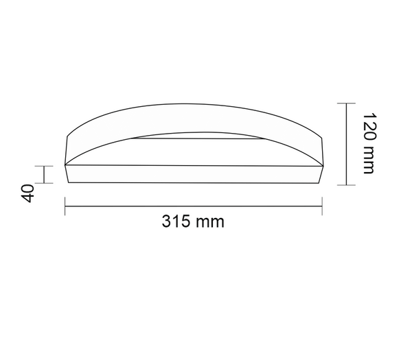LAMPA ścienna ENIWA 4452 Shilo półokrągła OPRAWA przyścienna LED 1,68W 3000K metalowa kinkiet czarny