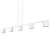 Podłużna zwisająca lampa Mila 5 41351 na belce tuby do salonu biały