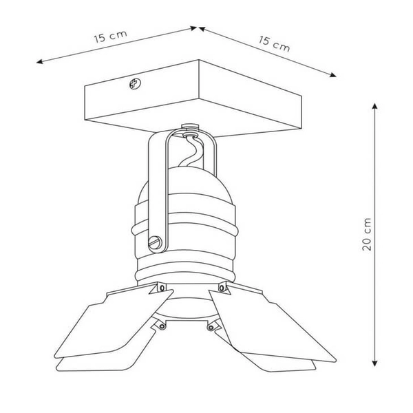 Reflektorowa lampa sufitowa Picto 17997/01/66 Lucide z regulacją różowa szara