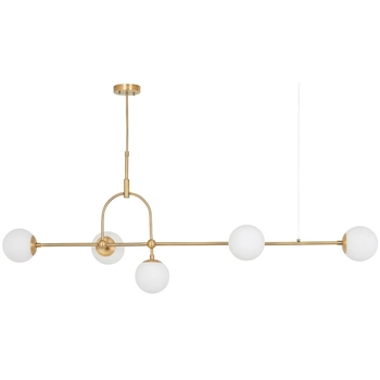 Lampa wisząca L&-191893 Light& art deco kule szklane mosiądz biały