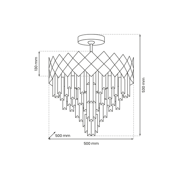 Sufitowa lampa kryształowa Carisma ML8888 Milagro glamour chrom