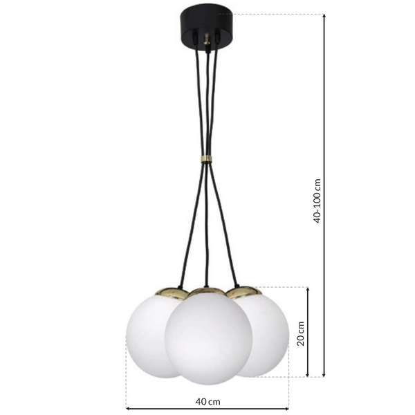 Loftowa LAMPA wisząca SPARTA MLP6499 Milagro okrągła OPRAWA szklany ZWIS kaskada biała złota