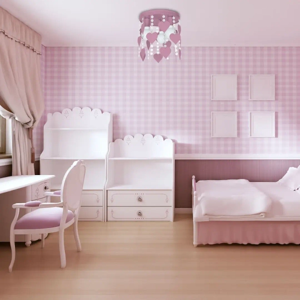 Dziecięca lampa sufitowa CORAZON MLP1149 Milagro z kryształkami jasnoróżowe