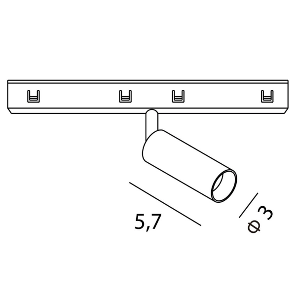 Magnetyczna lampa sufitowa do systemu szynowego Zigbee MAX N0001Z czarna