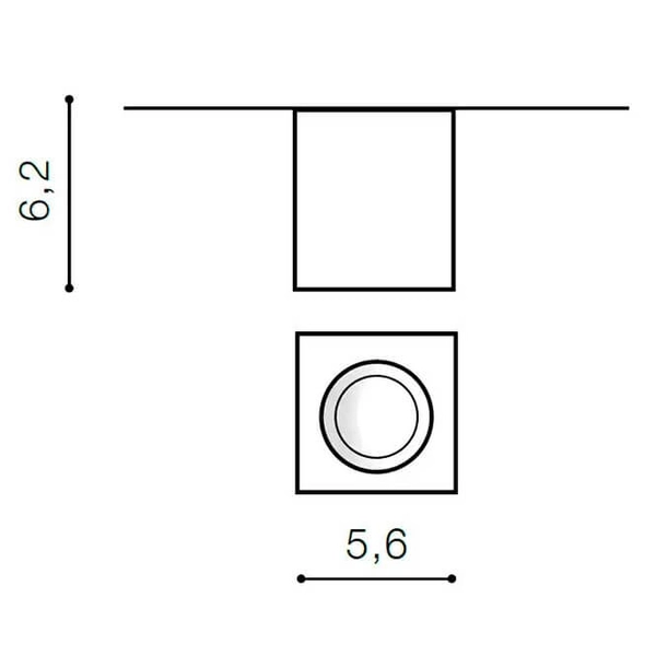 Lampa sufitowa downlight Nano AZ2786 LED 5W 3000K metalowa kostka biała
